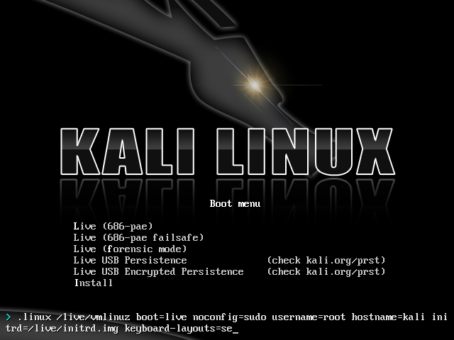 Kali Linux svenska